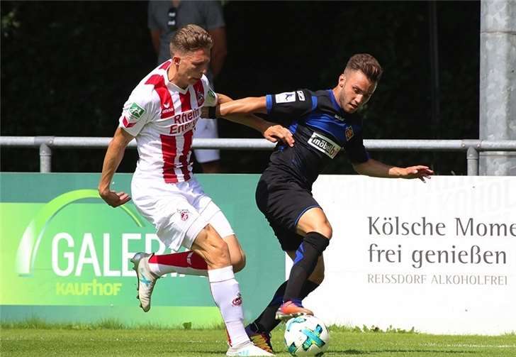 Auch Dimitrios Popovitis konnte sich nicht gegen die Abwehr der Kölner U21 durchsetzen. Am Ende unterlagen die Schängel knapp mit 0:1. -TH-