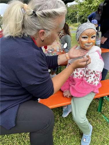 Auch Kinderschminken stand auf dem Programm.