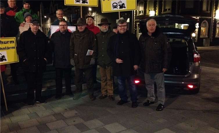 Auch MdL Guido Ernst nahm diesmal an der Bahnlärmdemo teil. privat