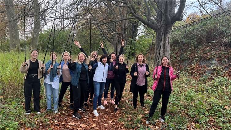 Auch Nordic Walking Kurse wurden veranstaltet.