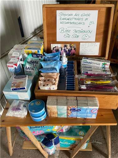 Auch Spenden für den täglichen Bedarf gab es in der Oedekoverner Garage.