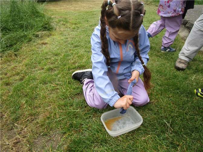 Auch Wasser wurde gesammelt.