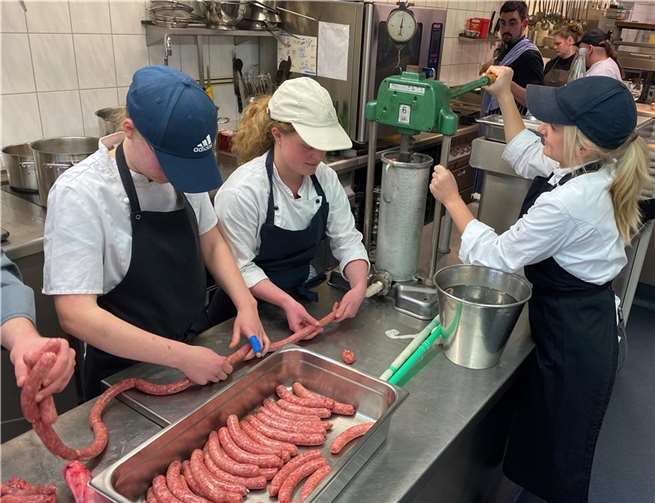 Auch Wurst wurde verarbeitet. Foto: Berufsbildende Schule des Landkreises Ahrweiler