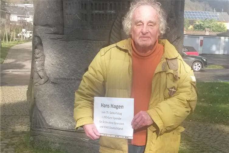 Auch an seinem 75. Geburtstag zeigte Hans Hagen Engagement für andere. privat