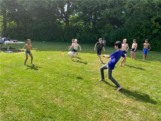 Auch beim Fußball standen die sportlichen Leistungen im Fokus.