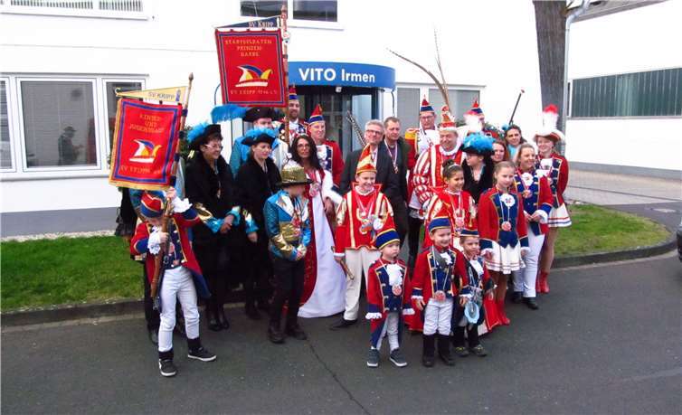 Auch das Kripper Kinderprinzenpaar Luca I. (van Hove) und Prinzessin Saskia I. (Hansen) war mit von der Partie.