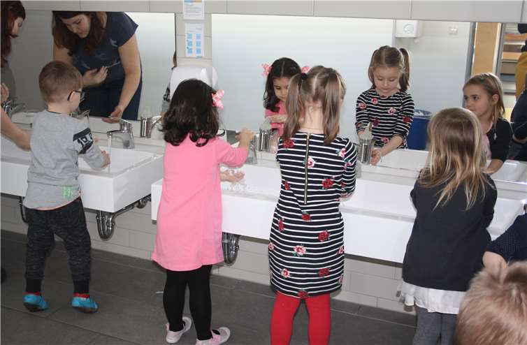 Auch das richtige Händewaschen war eines der Themen in der Hygienewoche. Foto: privat