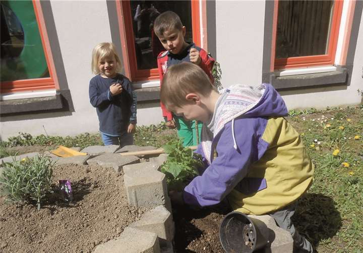 Auch der Garten der Kita wurde erweitert.