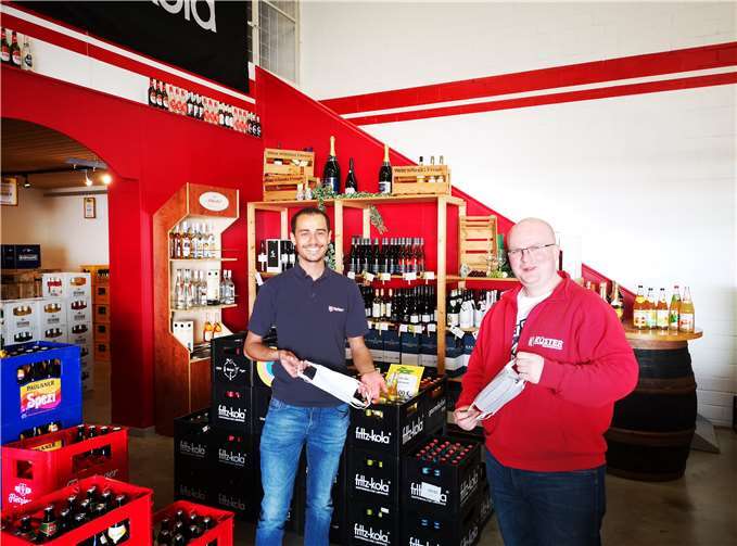 Auch der Getränkehandel Küster in Rheinbach wurde bedacht.