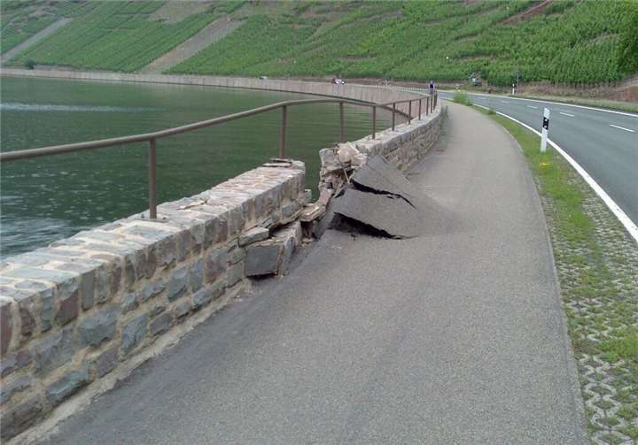 Auch der Moselradweg wurde in Mitleidenschaft gezogen.
