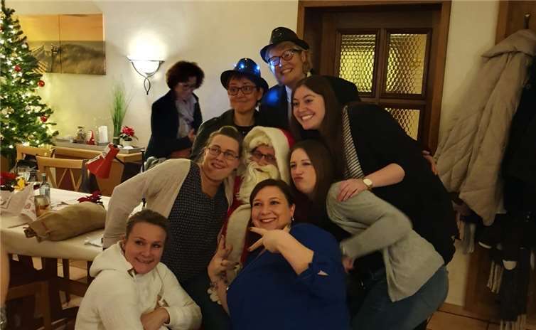 Auch der Weihnachtsmann ließ sich bei den Möhnen blicken.