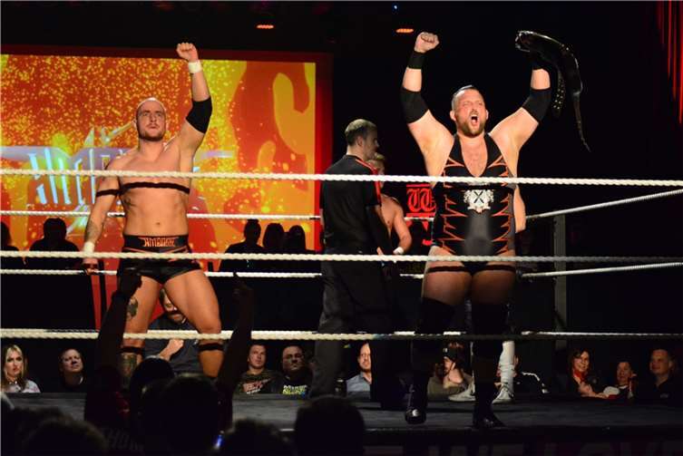 Auch der „wXw Unified World Wrestling Champion“ Robert Dreissker (r.) war mit von der Partie.  Fotos: CF
