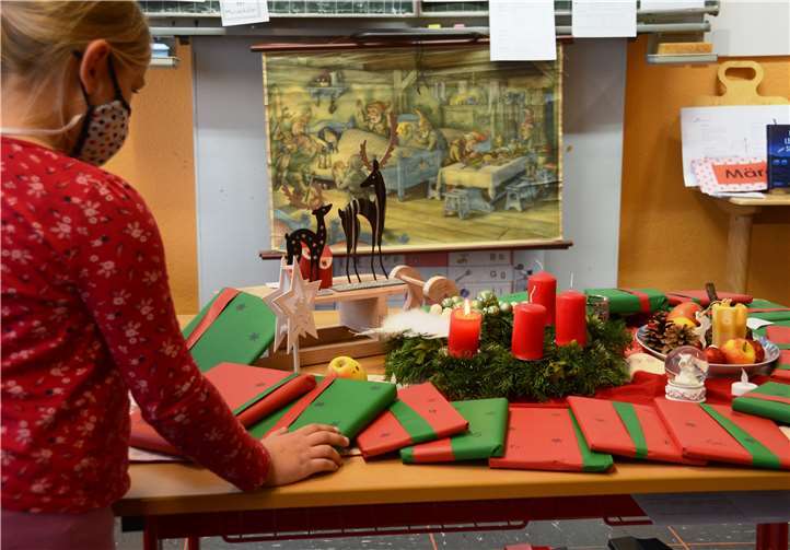 Auch die 2. Klasse der Grundschule Altendorf Ersdorf freut sich über den Adventskalender.