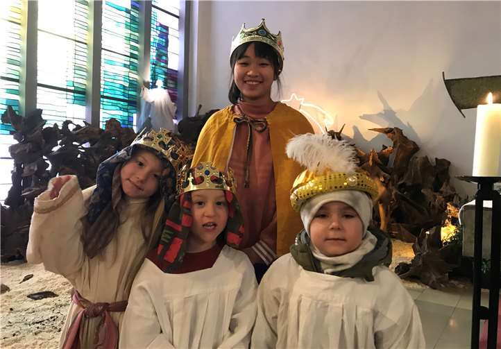 Auch die Aupair-Schülerin Fion Wu aus Taiwan und die jüngsten Teilnehmer Sophia, Oskar und Mattheo hatten viel Spaß bei der Aktion.