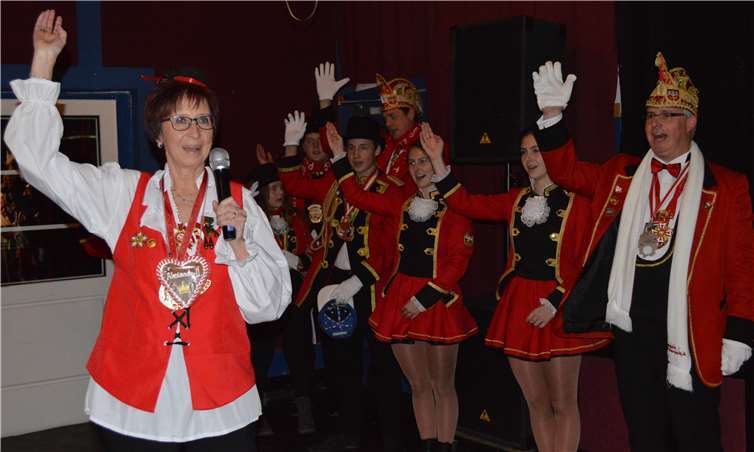 Auch die Karnevalisten der KG waren beim Treffen mit von der Partie.-AB-