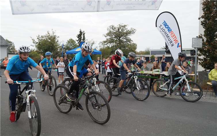 Auch die Mountainbike-AG war am Start.