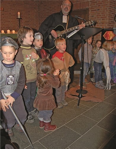 Auch die Musik zum Martinsfest durfte an diesem Tag nicht fehlen.