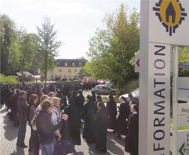 Auch die Schwestern waren sehr zahlreich zu ihrer Jubiläumswallfahrt an diesem Maiwochenende gekommen.