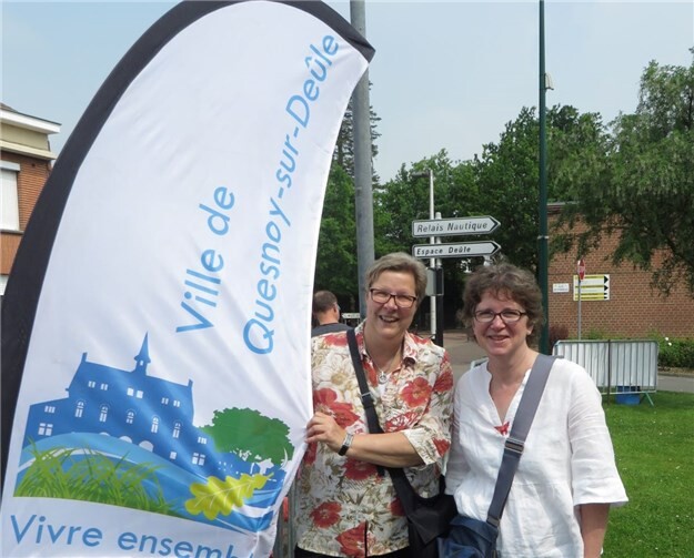 Auch die beiden Bürgermeisterinnen der Orte, Petra Kalkbrenner (links) und Rose Marie Hallynck, verstanden sich prächtig.