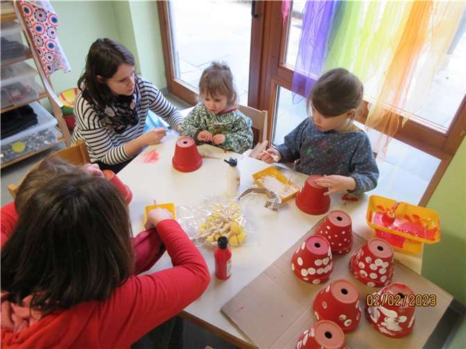 Auch die die Kinder der „Spatzennest-Gruppe“, also die Jüngeren Kinder des Kindergartens kamen nicht zu kurz.