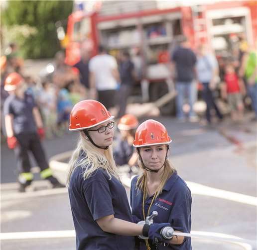 Auch die weiblichen Mitglieder der Niederbachemer Jugendfeuerwehr wussten bei ihrem Einsatz zu überzeugen.