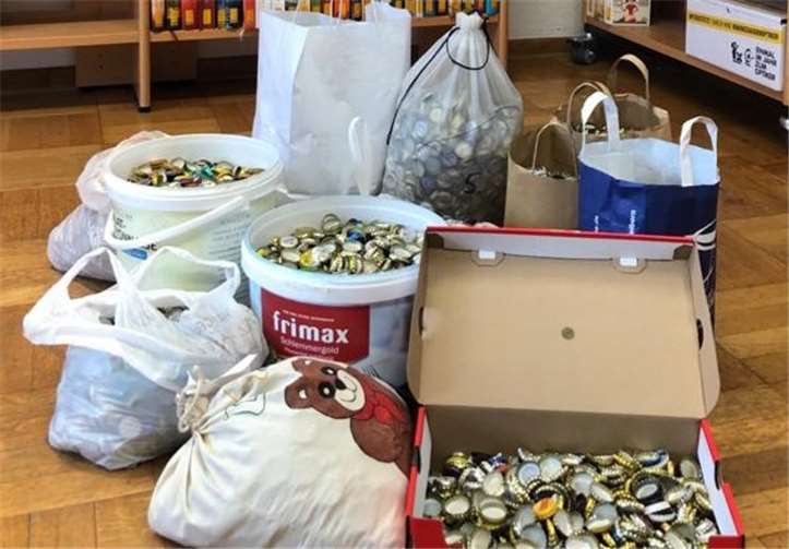 Auch dieses Jahr wurde wieder reichlich Kronkorken gesammelt. Foto: privat