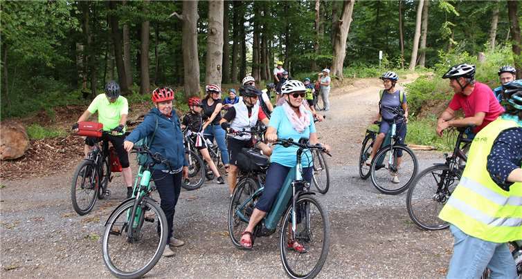 Auch durch den Wald ging es beim diesjährigen STADTRADELN.