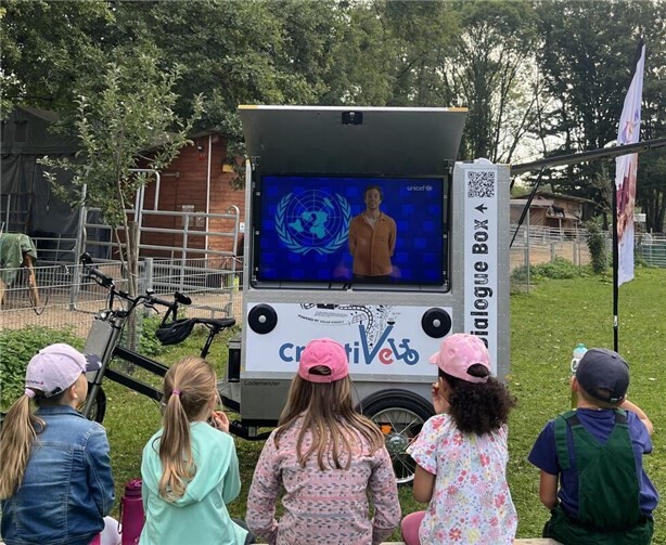 Auch ein Film über die Kinderrechte von Checker Tobi wurde gezeigt. Foto:privat