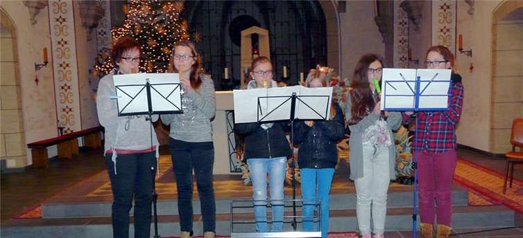 Auch ein Flötenensemble wurde gebildet.