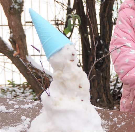 Auch ein Schneemann durfte nicht fehlen.