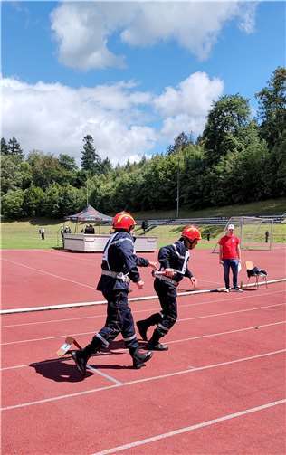 Auch ein Staffellauf wurde absolviert.  Foto: Christian Fein