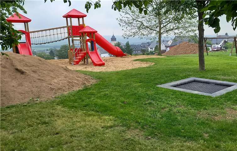 Auch ein Trampolin wurde eingebaut.