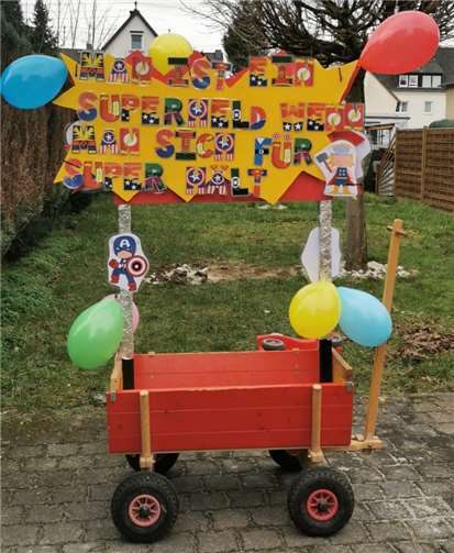 Auch ein kleiner Mottowagen war vorbereitet worden. Foto: privat