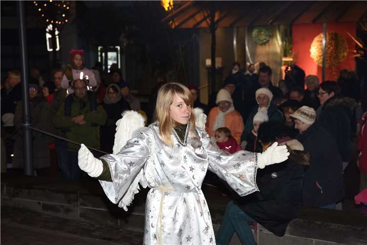 Auch ein „lebender Engel“ durfte nicht fehlen.