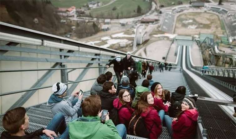 Auch eine exklusive Besichtigung der Olympiaschanze von Garmisch stand auf dem Programm.Magnus Winterholler
