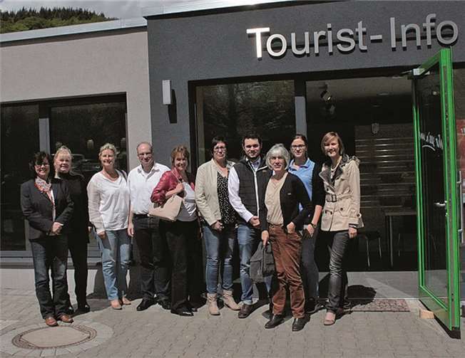 Auch einen Besuch bei der Tourist-Information ließen sie sich nicht entgehen.