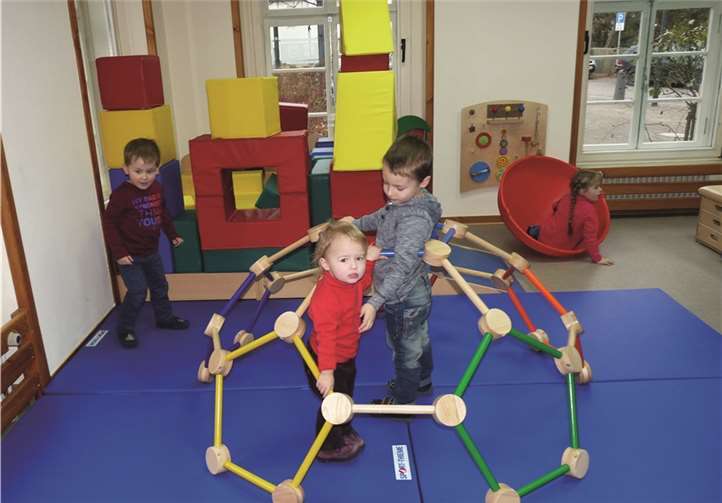Auch für die Kleinsten gibt es in der neuen Turnhalle ein entsprechendes Angebot.