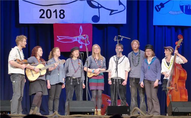 Auch gruppenweise wurde ein vorgegebener Titel arrangiert und vorgetragen.  privat