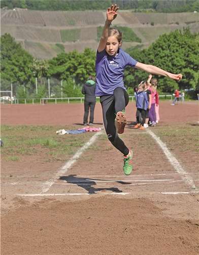 Auch im Weitsprung gab es gute Leistungen.