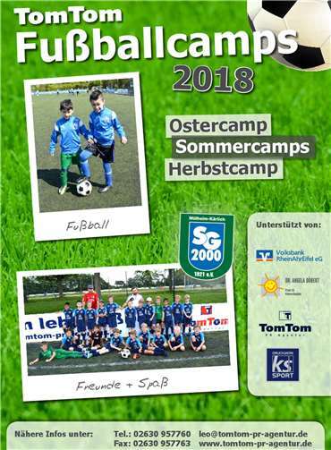Auch in diesem Jahr finden die TomTom-Fußballcamps wieder statt! privat