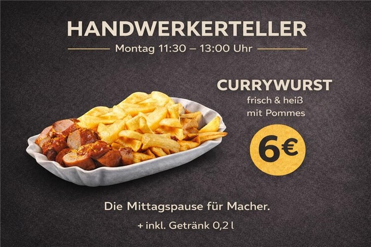 Auch in diesem Jahr wieder gibt es wieder den Handwerkerteller.