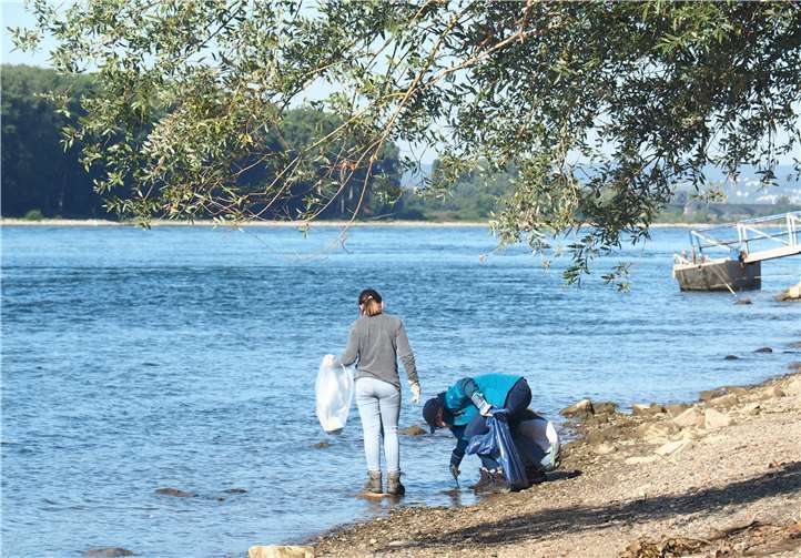 Auch in diesem Jahr wird das Rheinufer beim RhineCleanUp von Müll und Unrat befreit. Foto: Stadt Bendorf