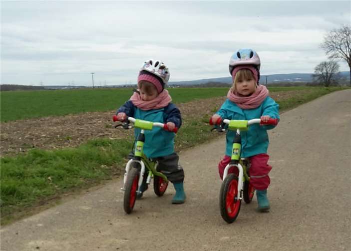 Auch kleine Radler sind gerne auf dem Swist-Radweg unterwegs.privat