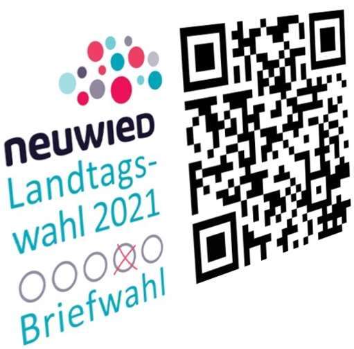 Auch mittels QR-Code können die Unterlagen für eine Briefwahl beantragt werden.Quelle: Stadt Neuwied