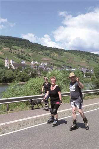 Auch viele Inlineskater waren unterwegs.