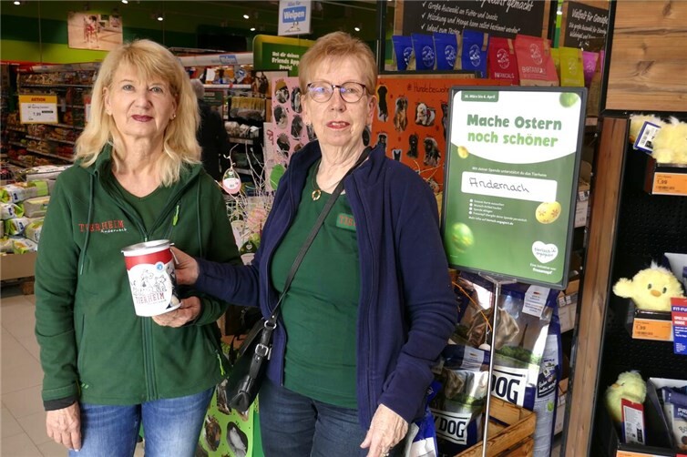 Auch vor Ort wurde für die Unterstützung des Tierschutzvereins Andernach geworben.