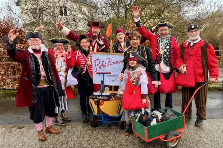 Auch wenn das Wetter anfangs herausfordernd war, trotzten die sturmerprobten Roten Korsaren dem Regen und hatten wie jedes Jahr viel Spaß.
