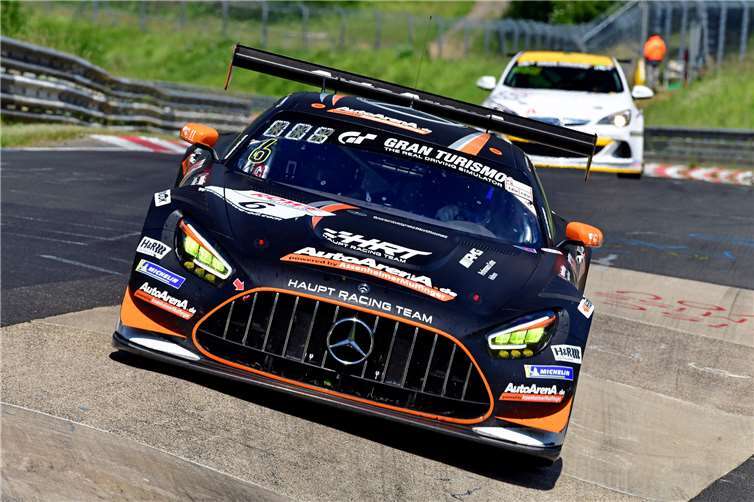 Auch wenn der Mercedes-AMG GT3 vom Team HRT dem Rennen seinen Stempel aufdrückte, reichte es am Ende nicht zum Sieg.