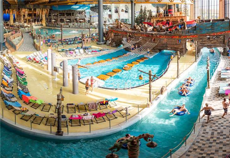 Auf 32.600 Quadratmetern können kleine und große Abenteurer die Wasserattraktionen erkunden. Foto: Markus Garscha