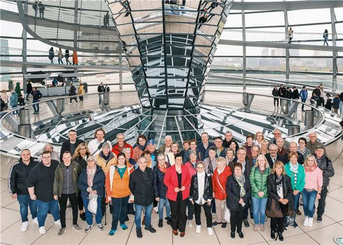 Auf Einladung der Wahlkreisabgeordneten Carina Konrad fuhren vergangene Woche 50 Politikinteressierte von Rhein, Mosel und aus dem Hunsrück nach Berlin. Foto: Bundesregierung / StadtLandMensch-Fotografie